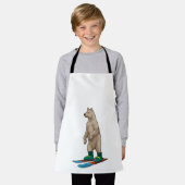 Beer als Skier met skiën Schort (Gedragen)