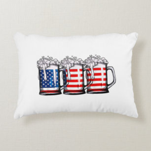Beer American Flag 4 juli Mannen Women Merica Dr. Accent Kussen
