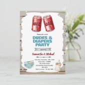 Beer and Diaper Party invitation (Debout devant)