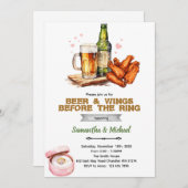 Beer And Wings Couples Shower Invitation (Devant / Derrière)