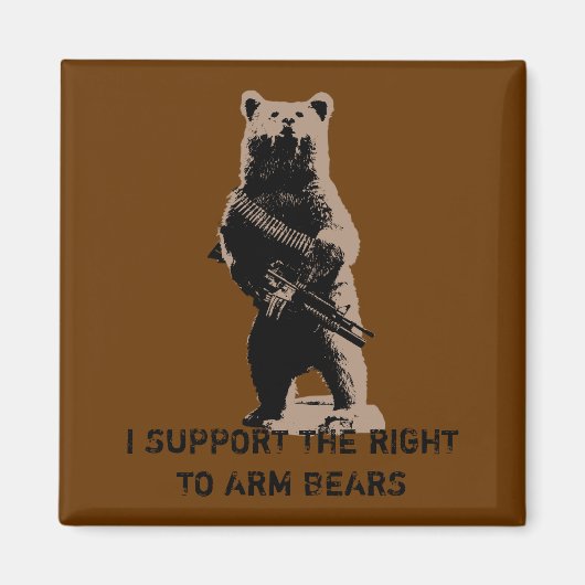 Beer armen Grizzly Beer Magneet (Voorkant)