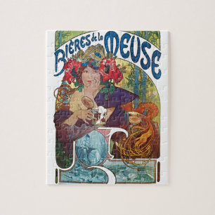  Beer Art Nouveau Alphonse Mucha Art Legpuzzel