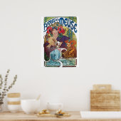  Beer Art Nouveau Alphonse Mucha Poster (Keuken)