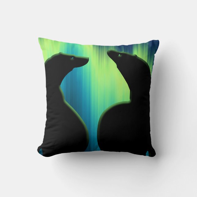 Beer Art Pillow Northern Lights Beren Pillow Kussen (Voorkant)