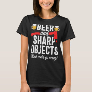 Beer Ax Throwing Hatchet Lumberjack Woodworking T-shirt