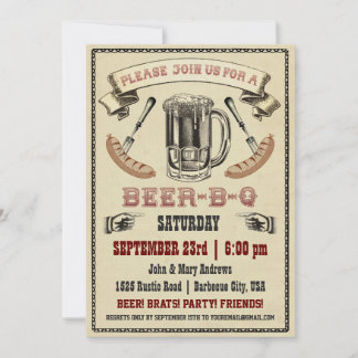 Beer-B-Q partijuitnodiging Kaart
