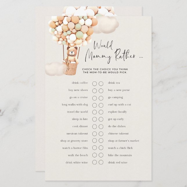 Beer Baby Game - Zou mama eerder zijn? (Voorkant / Achterkant)