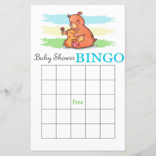 Beer baby shower bingo-kaart