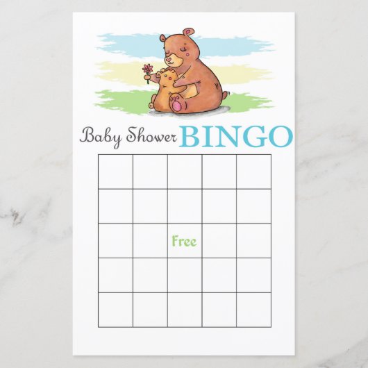 Beer baby shower bingo-kaart (Voorkant)