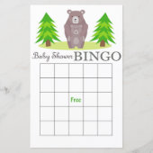 Beer baby shower bingo kaart, Woodland bingo (Voorkant)