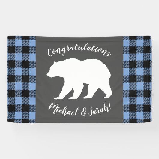 Beer Baby shower Boy Blue Spandoek (Horizontaal)