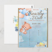 Beer Baby shower Boy Game Briefkaart (Voorkant / Achterkant)