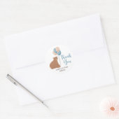 Beer Baby shower dank u Ronde Sticker (Envelop)