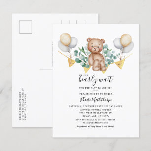 Beer Baby shower Eucalyptus Woodland Animal Uitnodiging Briefkaart