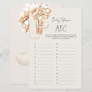 Beer Baby shower Game - Baby shower ABC