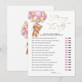 Beer Baby shower Game raadt wie mama of papa is Kaart (Voorkant / Achterkant)