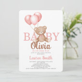Beer Baby shower Girl Invitation Kaart (Staand voorkant)