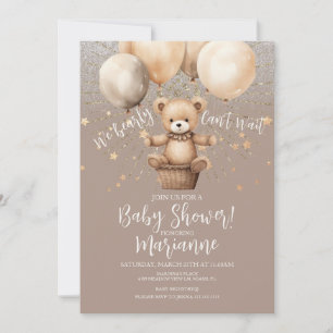Beer Baby shower Glitter Bohemian Rustic Kaart