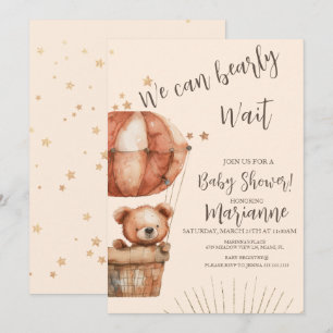 Beer Baby Shower Glitter Sterren Rustiek Kaart