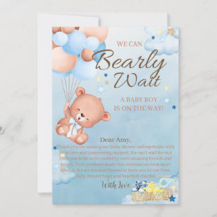 Beer Baby Shower Jongen Bedankkaart