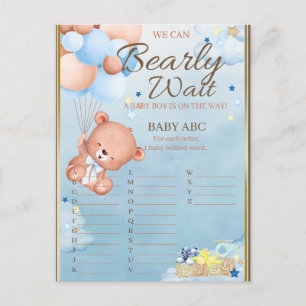 Beer Baby Shower Jongens Spel Briefkaart