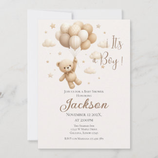 Beer Baby Shower Jongens uitnodiging