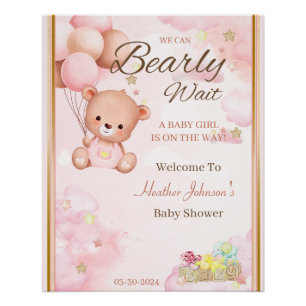 Beer Baby Shower Meisje Perfect Poster