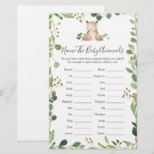 Beer Baby shower naam de baby dieren (Voorkant / Achterkant)