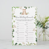 Beer Baby shower naam de baby dieren (Staand voorkant)