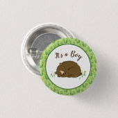 Beer Baby shower Ronde Button 3,2 Cm (Voorkant /achterkant)