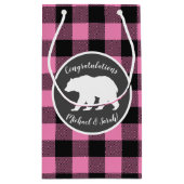 Beer Baby shower Roze Klein Cadeauzakje (Achterkant)