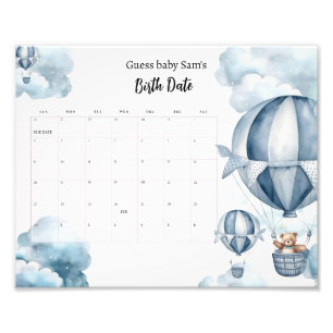 Beer Baby shower Vervaldatum Kalender Baby shower Foto Afdruk
