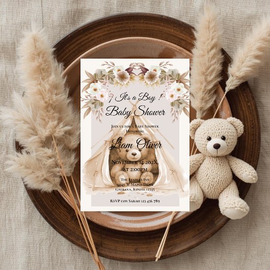 Beer Babyshower Jongens uitnodiging