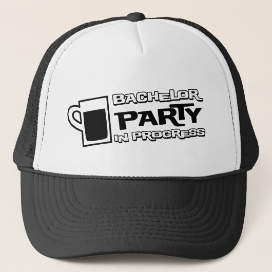 Beer Bachelor Party in wording Trucker Pet (Voorkant)