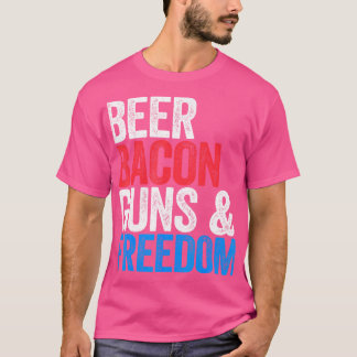 Beer Bacon Pistolen en Freedom Shirt Mannen Vrouwe