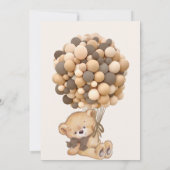 Beer ballonnen baby boy douche kaart (Achterkant)