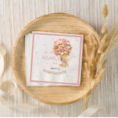 Beer ballonnen baby meisje douche boho roze servet