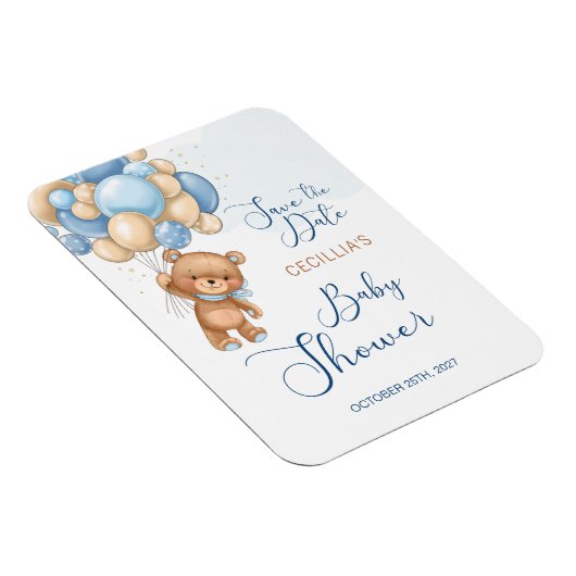 Beer ballonnen Baby shower Opslaan Datum Magneet (Rechterzijde)