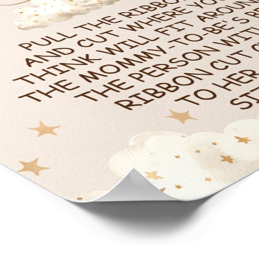 Beer ballonnen Hoe groot is mama's buik spel Poste Poster (Hoek)