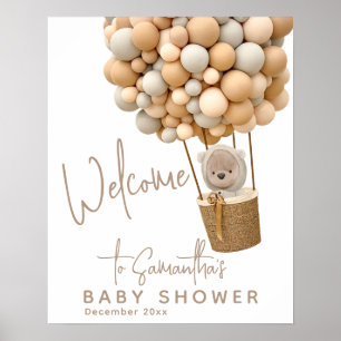 Beer ballonnen Modern Genderneutraal Baby shower Poster