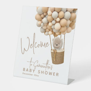 Beer ballonnen Modern Genderneutraal Baby shower Reclamebord Met Voetstuk