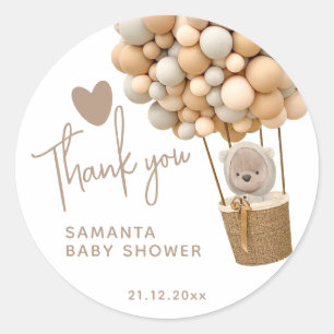 Beer ballonnen Modern Genderneutraal Baby shower Ronde Sticker