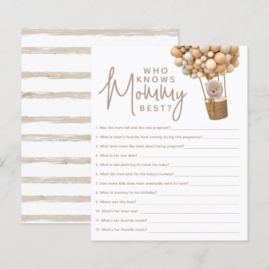 Beer ballonnen Moderne Gender Neutra Shower Game (Voorkant / Achterkant)