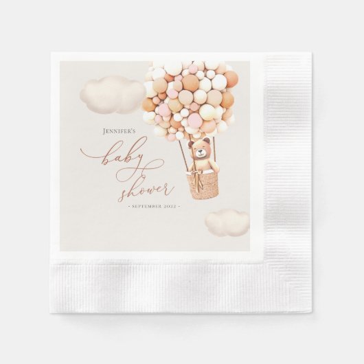 Beer ballons Baby shower Papier Napkins Servet (Voorkant)