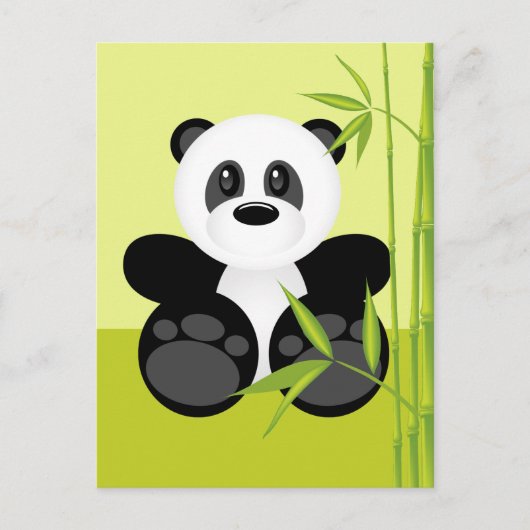 Beer Bamboo Panda Briefkaart (Voorkant)