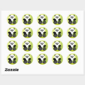 Beer Bamboo Panda Ronde Sticker (Vel)