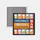BEER Bar Pop Art CUSTOM NAAM magneet (Voorkant / Achterkant)
