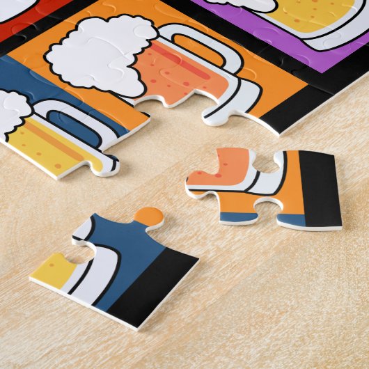 BEER Bar Pop Art CUSTOM NAME puzzel Legpuzzel (Zijkant)