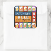 BEER Bar Pop Art CUSTOM NAME stickers (Tas)