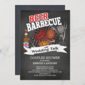 Beer Barbecue Wedding Talk Couples Shower Kaart (Voorkant / Achterkant)